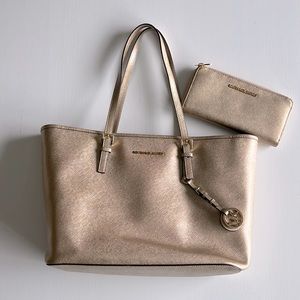 Michael Kors GOLD Tote & Wallet